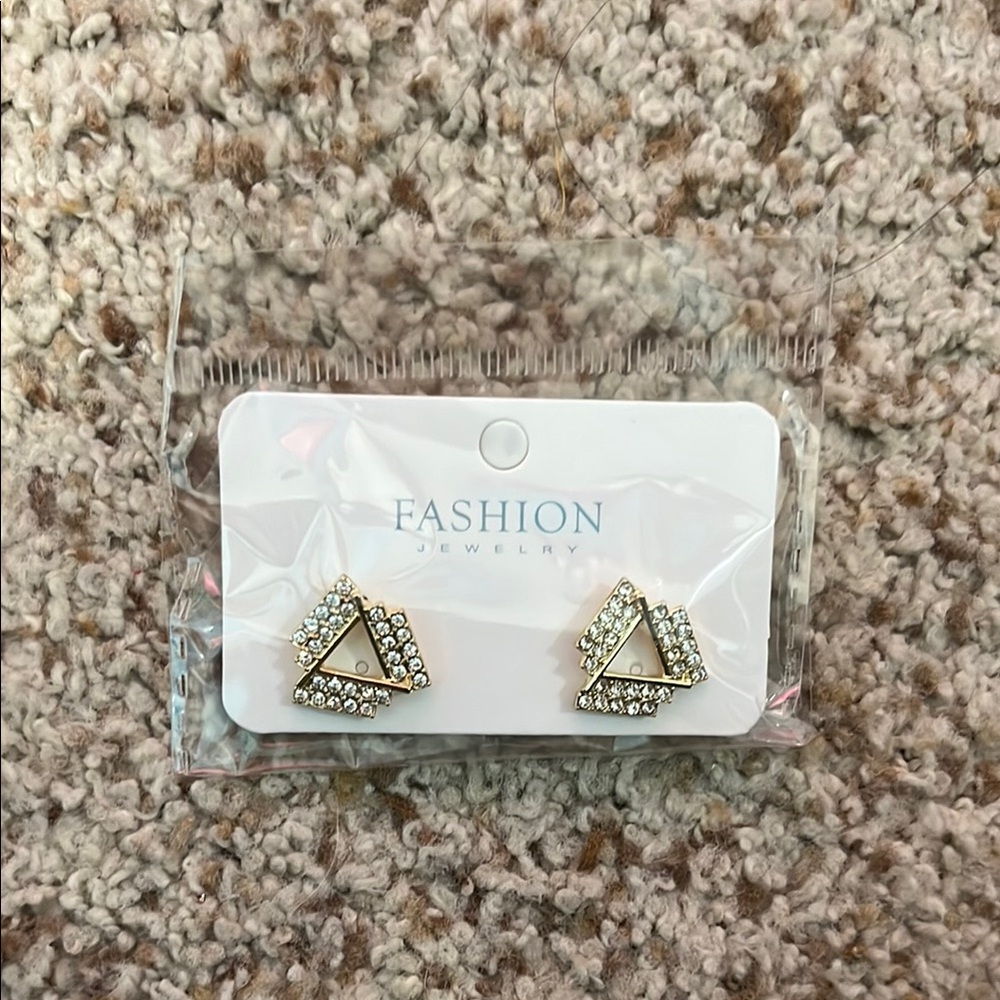 Fashion Jewelry Gold Triangle Earrings